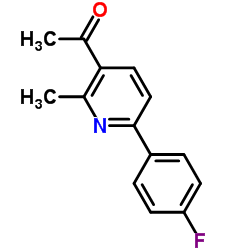 1-[6-(4-Fluorophenyl)-2-methyl-3-pyridinyl]ethanone结构式