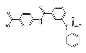 4-[[3-(benzenesulfonamido)benzoyl]amino]benzoic acid Structure