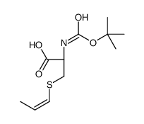 (2R)-2-[(2-methylpropan-2-yl)oxycarbonylamino]-3-prop-1-enylsulfanylpropanoic acid结构式