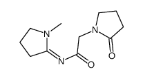 N-(1-methylpyrrolidin-2-ylidene)-2-(2-oxopyrrolidin-1-yl)acetamide Structure