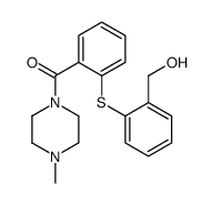 [2-[2-(hydroxymethyl)phenyl]sulfanylphenyl]-(4-methylpiperazin-1-yl)methanone结构式