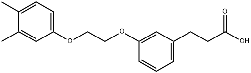 3-(2-(o-Xylene-4-yloxy)ethoxy)hydrocinnamic acid structure