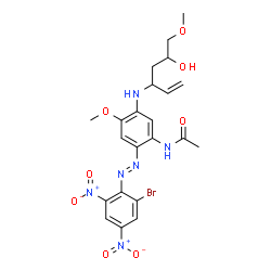 N-[2-[(2-bromo-4,6-dinitrophenyl)azo]-5-[(2-hydroxy-3-methoxypropyl)allylamino]-4-methoxyphenyl]acetamide结构式