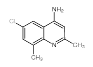 4-氨基-6-氯-2,8-二甲基喹啉结构式