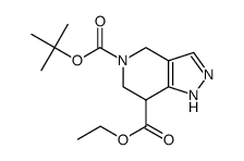 5-(叔丁基) 7-乙基 1,4,6,7-四氢-5H-吡唑并[4,3-c]吡啶-5,7-二羧酸结构式