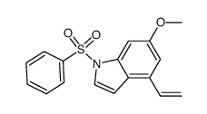 6-methoxy-1-(phenylsulfonyl)-4-vinyl-1H-indole Structure