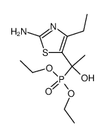 <1-(2-Amino-4-ethyl-5-thiazolyl)-1-hydroxyethyl>phosphonsaeure-diethylester结构式