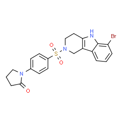 1-{4-[(6-bromo-1,3,4,5-tetrahydro-2H-pyrido[4,3-b]indol-2-yl)sulfonyl]phenyl}pyrrolidin-2-one picture