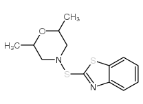 4-(benzothiazol-2-ylthio)-2,6-dimethylmorpholine结构式