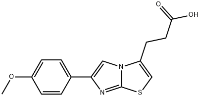 3-[6-(4-甲氧基苯基)咪唑并[2,1-B][1,3]噻唑-3-基]丙酸结构式