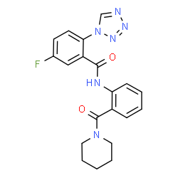 5-fluoro-N-[2-(piperidin-1-ylcarbonyl)phenyl]-2-(1H-tetrazol-1-yl)benzamide结构式