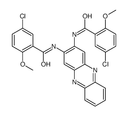 5-chloro-N-[3-[(5-chloro-2-methoxybenzoyl)amino]phenazin-2-yl]-2-methoxybenzamide结构式