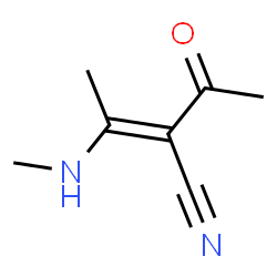 2-Butenenitrile, 2-acetyl-3-(methylamino)- (9CI) Structure