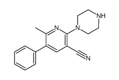 6-Methyl-5-phenyl-2-piperazino-3-pyridinecarbonitrile structure