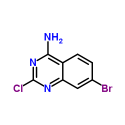 7-Bromo-2-chloro-4-quinazolinamine structure