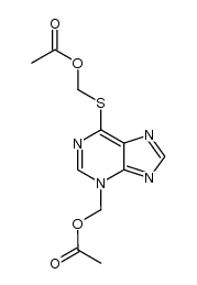 S6,3-bisacetyloxymethyl-6-mercaptopurine结构式