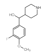 (3-Fluoro-4-methoxy-phenyl)-piperidin-4-yl-methanol structure