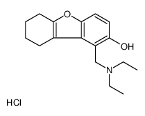 1-(diethylaminomethyl)-6,7,8,9-tetrahydrodibenzofuran-2-ol,hydrochloride Structure