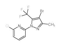 2-(4-溴-3-甲基-5-(三氟甲基)吡唑-1-基)-6-氯吡啶结构式