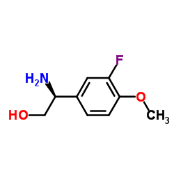 (2S)-2-Amino-2-(3-fluoro-4-methoxyphenyl)ethanol结构式