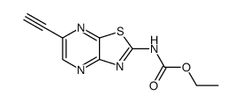 ethyl (6-ethynyl[1,3]thiazolo[4,5-b]pyrazin-2-yl)carbamate结构式