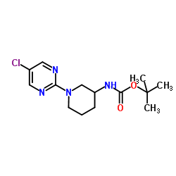 2-Methyl-2-propanyl [1-(5-chloro-2-pyrimidinyl)-3-piperidinyl]carbamate结构式