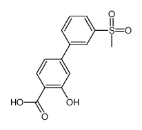 2-hydroxy-4-(3-methylsulfonylphenyl)benzoic acid Structure