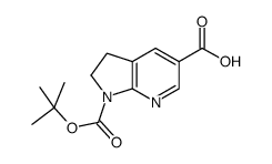 1-(叔-丁氧羰基)-2,3-二氢-1H-吡咯并[2,3-b]吡啶-5-羧酸结构式