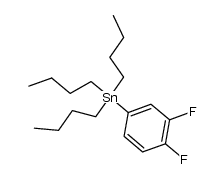 1,2-difluoro-4-(tributyl)tinbenzene结构式