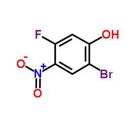 2-溴-5-氟-4-硝基苯酚结构式