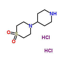 4-(Piperidin-4-yl)thiomorpholine 1,1-dioxide dihydrochloride Structure