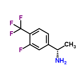 (S)-1-(3-Fluoro-4-(trifluoromethyl)phenyl)ethanamine hydrochloride structure