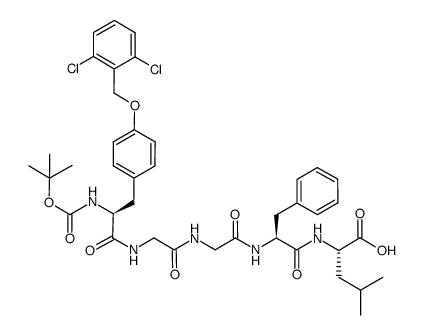 Boc-Tyr(CLz)-Gly-Gly-Phe-Leu-OH Structure