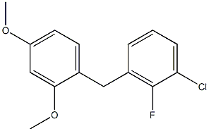 1-chloro-3-(2,4-dimethoxybenzyl)-2-fluorobenzene Structure