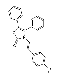 3-[(E)-[2-(4-methoxyphenyl)ethenyl]]-4,5-diphenyl-2(3H)oxazolone结构式