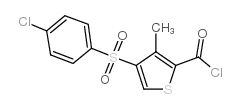 4-(4-chlorophenyl)sulfonyl-3-methylthiophene-2-carbonyl chloride structure