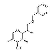 (2S,3S,4R)-2-((S)-1-(benzyloxy)propan-2-yl)-3,5-dimethyl-3,4-dihydro-2H-pyran-4-ol Structure