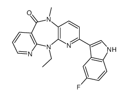 11-ethyl-2-(5-fluoro-1H-indol-3-yl)-5-methyldipyrido[2,3-b:2',4'-f][1,4]diazepin-6-one Structure