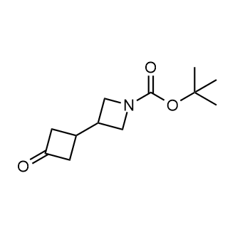 3-(3-氧代环丁基)氮杂环丁烷-1-羧酸叔丁酯结构式