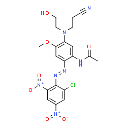 N-[2-[(2-chloro-4,6-dinitrophenyl)azo]-5-[(2-cyanoethyl)(2-hydroxyethyl)amino]-4-methoxyphenyl]acetamide Structure