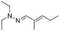 2-Methyl-2-pentenal diethyl hydrazone structure