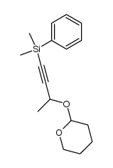 (+/-)-2-[3-(dimethylphenylsilyl)-1-methyl-2-propynyloxy]tetrahydropyran Structure