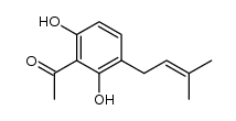 1-[2,6-dihydroxy-3-(3-methylbut-2-enyl)phenyl]ethanone结构式