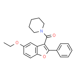 (5-ethoxy-2-phenylbenzofuran-3-yl)(piperidin-1-yl)methanone结构式