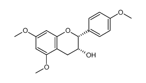 (2R)-3,4-Dihydro-5,7-dimethoxy-2α-(4-methoxyphenyl)-2H-1-benzopyran-3α-ol结构式