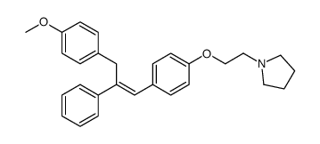 1-[2-[4-[(Z)-3-(4-methoxyphenyl)-2-phenylprop-1-enyl]phenoxy]ethyl]pyrrolidine结构式