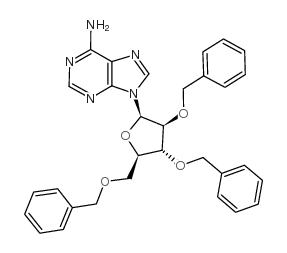 9-(2',3',5'-三-O-苄基-β-D-阿拉伯呋喃糖基)腺嘌呤图片