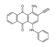 1-amino-4-anilino-9,10-dihydro-9,10-dioxoanthracene-2-carbonitrile Structure