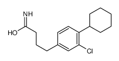 4-(3-chloro-4-cyclohexylphenyl)butanamide结构式