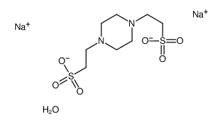 PIPES, DISODIUM SALT MONOHYDRATE, Structure